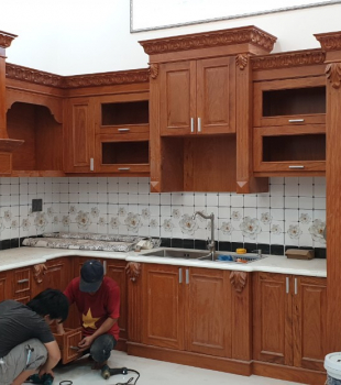 Thiết Kế - Thi Công Kệ Bếp KB003 Gõ Đỏ Thiết Kế - Thi Công Kệ Bếp KB003 Gõ Đỏ