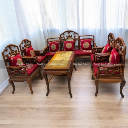 Bộ Ghế Cẩn Đá 8 Món 