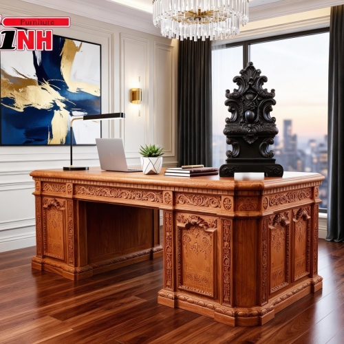 Bàn Làm Việc Gỗ Gõ Đỏ