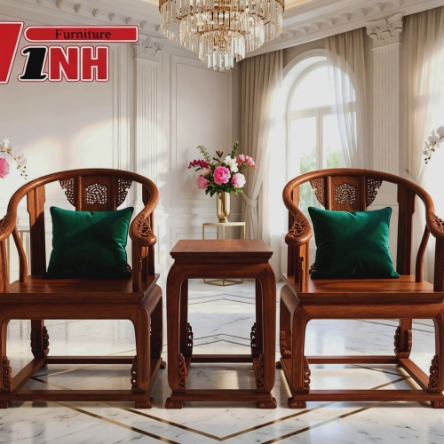 BỘ BÀN TRÀ HOÀNG CUNG 3 MÓN GỖ GÕ ĐỎ VIP
