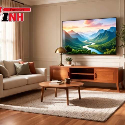 Tap Tivi Chân cong 1m8 Gỗ Gõ Đỏ 
