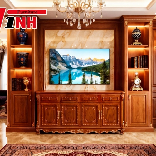 Kệ Tivi Royal Wood - Gỗ Gõ Đỏ