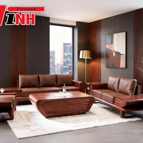 Bộ Ghế Sóng 5 Món - Gỗ Tần Bì