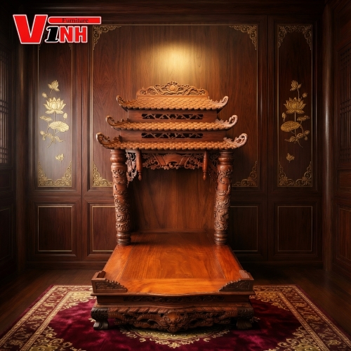 Trang Thờ rồng 68cm Gỗ Cẩm Lai