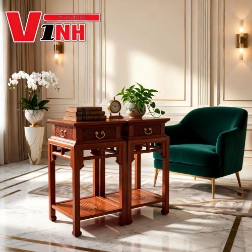 Đôn vuông 68 gỗ Cẩm Lai