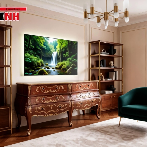 Tap Tivi Louis Mạ Vàng Gỗ Hương Việt Nam