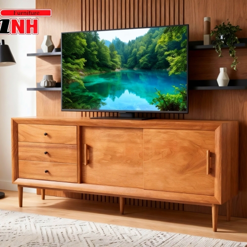 Táp Tivi Indochi 1m Gỗ Gõ Đỏ