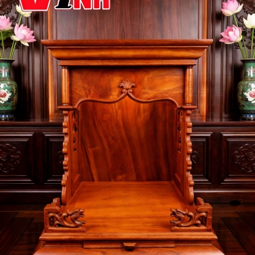 Trang Thờ Vuông 68cm Gỗ Gõ Đỏ