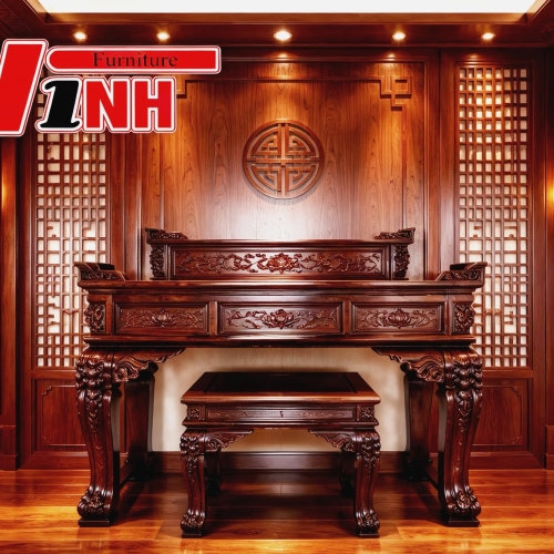 Án Thờ 1m76 - 3 món - gỗ Muồng