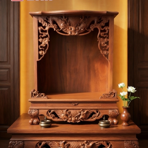 Trang Thờ Rồng 81cm Gỗ Gõ Đỏ
