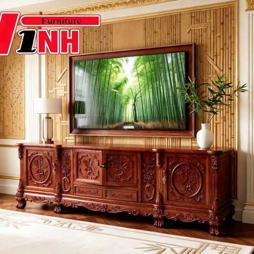 Tap Tivi Chạm 2.2m Gỗ Hương Đá