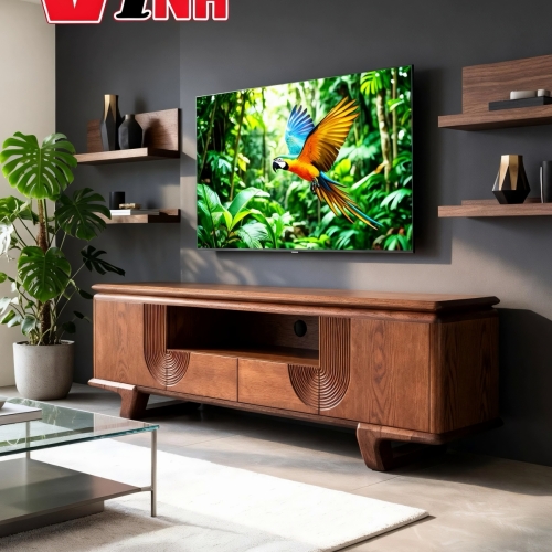 Tap Tivi Chân Uốn 1m98 Gỗ Tần Bì 