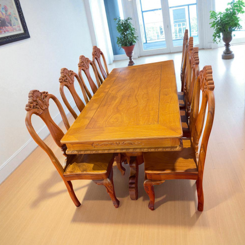 Bàn Ăn HCN 8 Ghế Louis Giọt Nước 