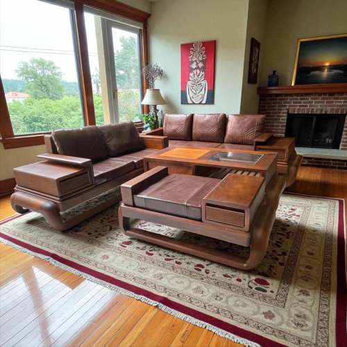 Bộ Ghế Chân Uốn 2 Băng 