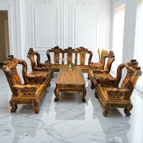 Bộ Ghế 14 Nghê Mun Sọc 10 Món
