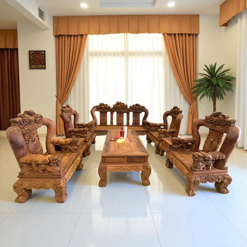 Bộ Ghế 16 Nghê Cẩm Lai VIP