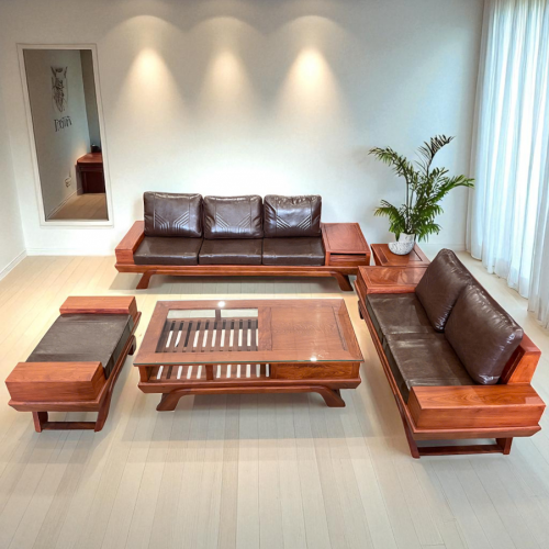 Bộ Ghế Chân Phượng Hương Đá 5 Món 