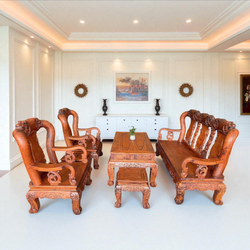 Bộ Ghế 12 Đào VIP - Vân Chỉ Đen