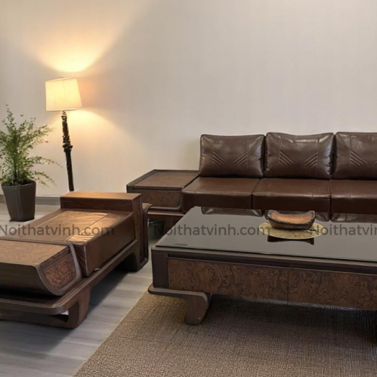 Bộ Ghế Signature 5 Món Gỗ ChiuLiu & Nu Óc Chó