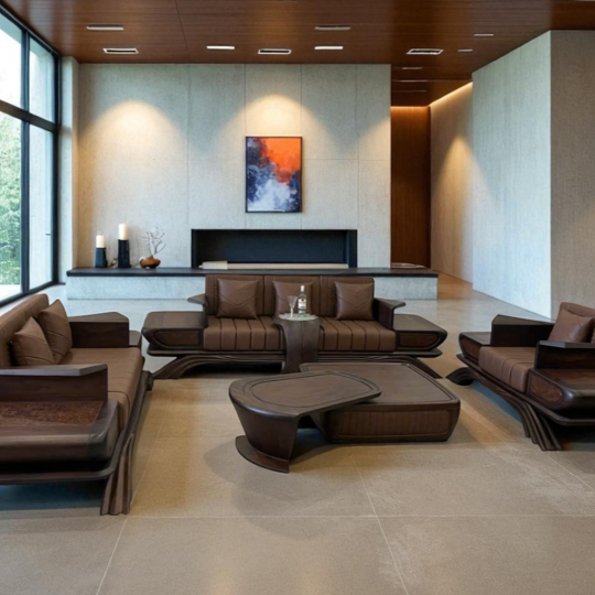 Bộ Salon Porche 6 Món + Nệm Da Carola