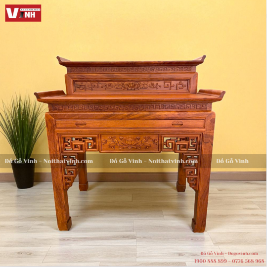 Án Thờ Sen Vuông 2 Cấp 