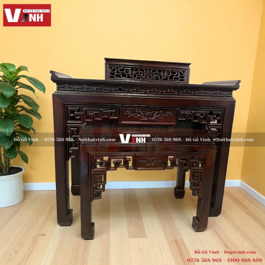 Án Thờ Truyện 3 Món – Gỗ Muồng