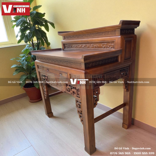 Án Thờ Sen Vuông 2 Cấp Tràm 